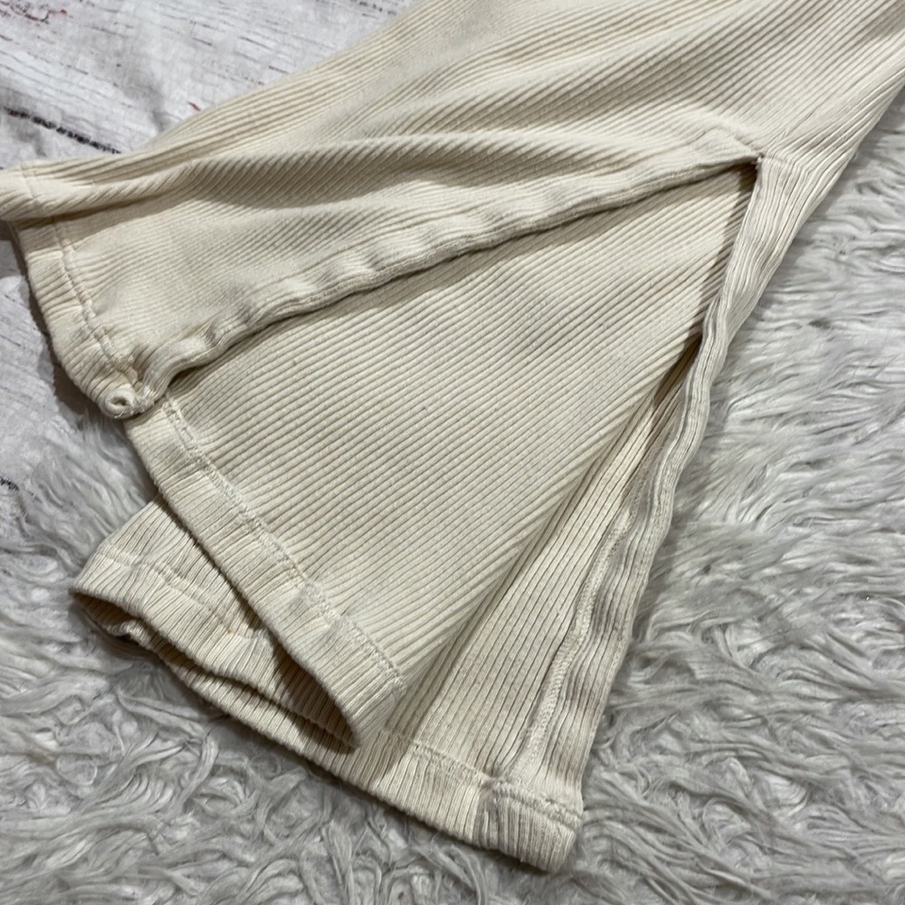 Free People Beach Josie Ecru Ribbed Knit Sweater Midi Skirt - Picture 10 of 10